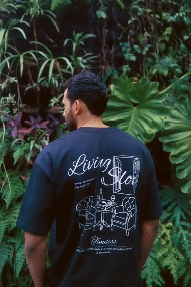 Camiseta oversized estampada — camiseta vestampada nas costas