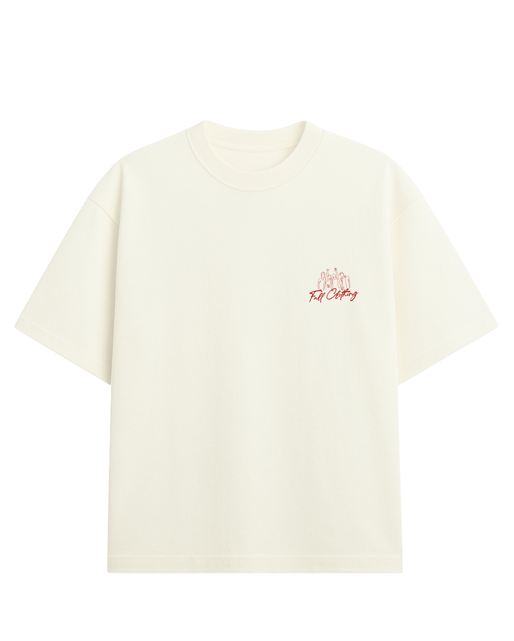 Close na tipografia bold vermelha SOCIAL Animal e texto manifesto NOT VIRTUAL na base da camiseta