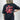 Costas camiseta Flower com estampa grande de flor vermelha pintura manual e frase Beauty in Decay