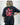 Costas camiseta Flower com estampa grande de flor vermelha pintura manual e frase Beauty in Decay