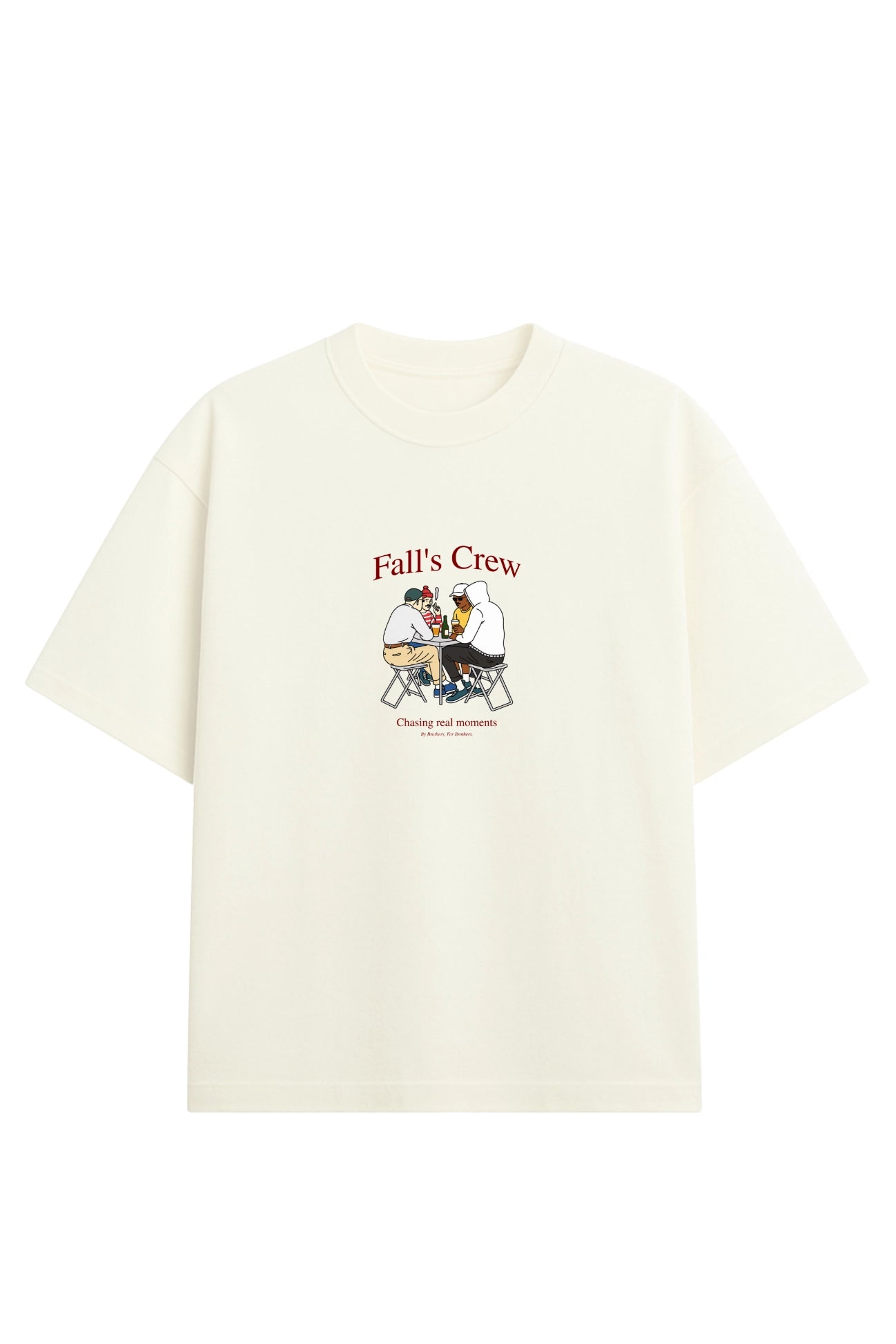 Camiseta Oversized Fall Crew Off-White masculina streetwear marca Fall Clothing original