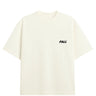 Camiseta Oversized Off-White masculina básica com logo FALL preto no peito
