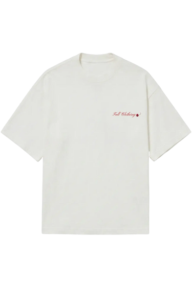 Camiseta Cherry — close na estampa exclusiva e detalhe da arte